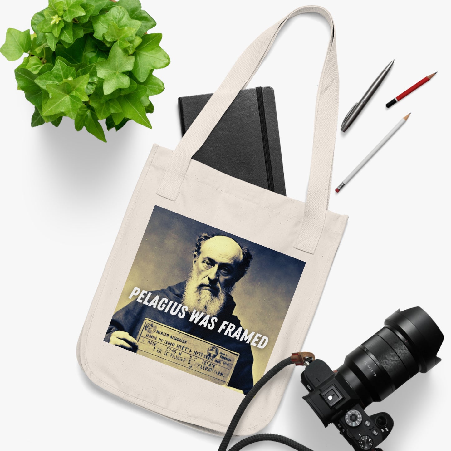 Pelagius Was Framed Organic Canvas Tote Bag