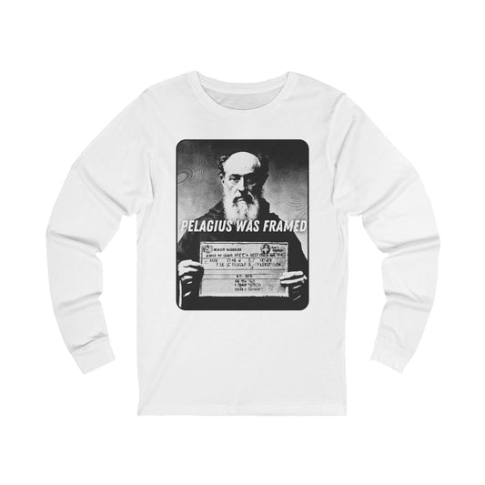 Pelagius Was Framed Monochrome Long Sleeve Tee